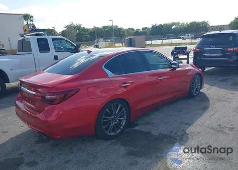 2018 Infiniti Q50 3.0T Red Sport 400 z USA, uszkodzony, nr VIN JN1FV7AR8JM481713